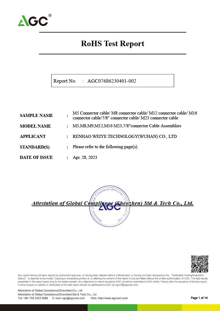 AGC07686230401-002 ROHS Test Report-M5 M8 M12 M16 M23 7/8